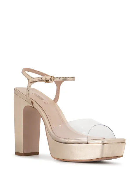 Schutz Metallic 120mm Platform Sandals - Farfetch