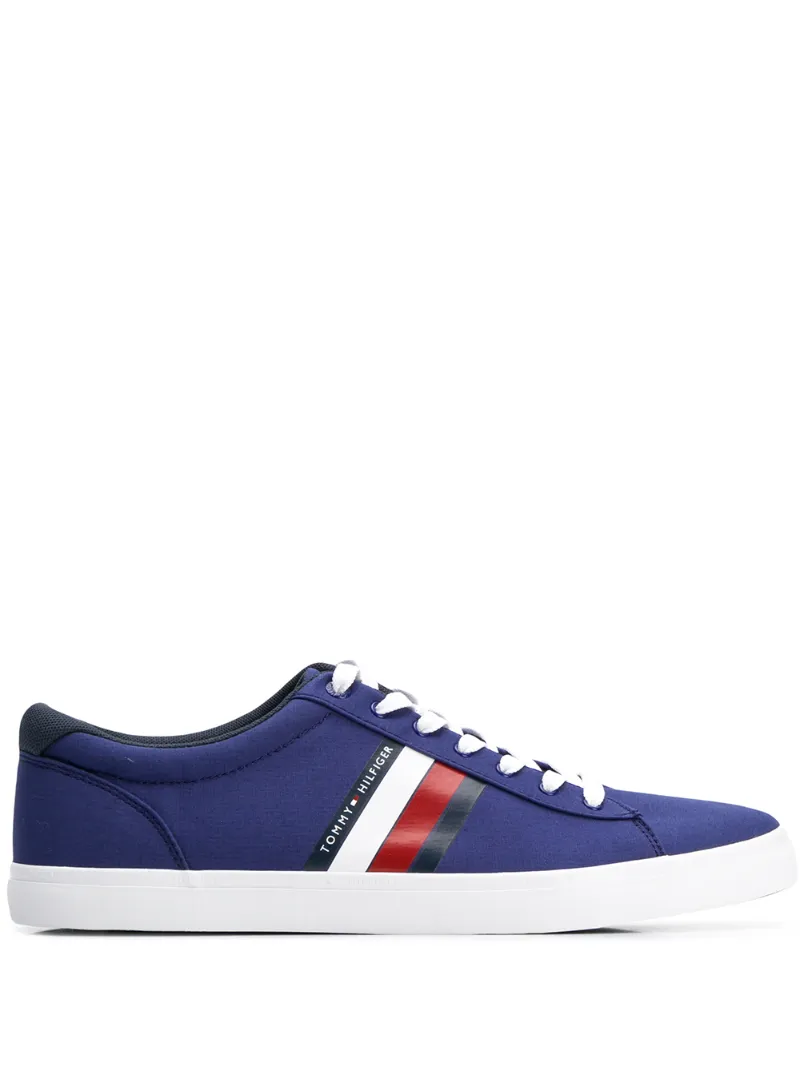 Tommy Hilfiger – signature strip sneakers – men – Cotton/Polyester/Rubber – 41, 42, 43, 44, 45, 46 – Blue