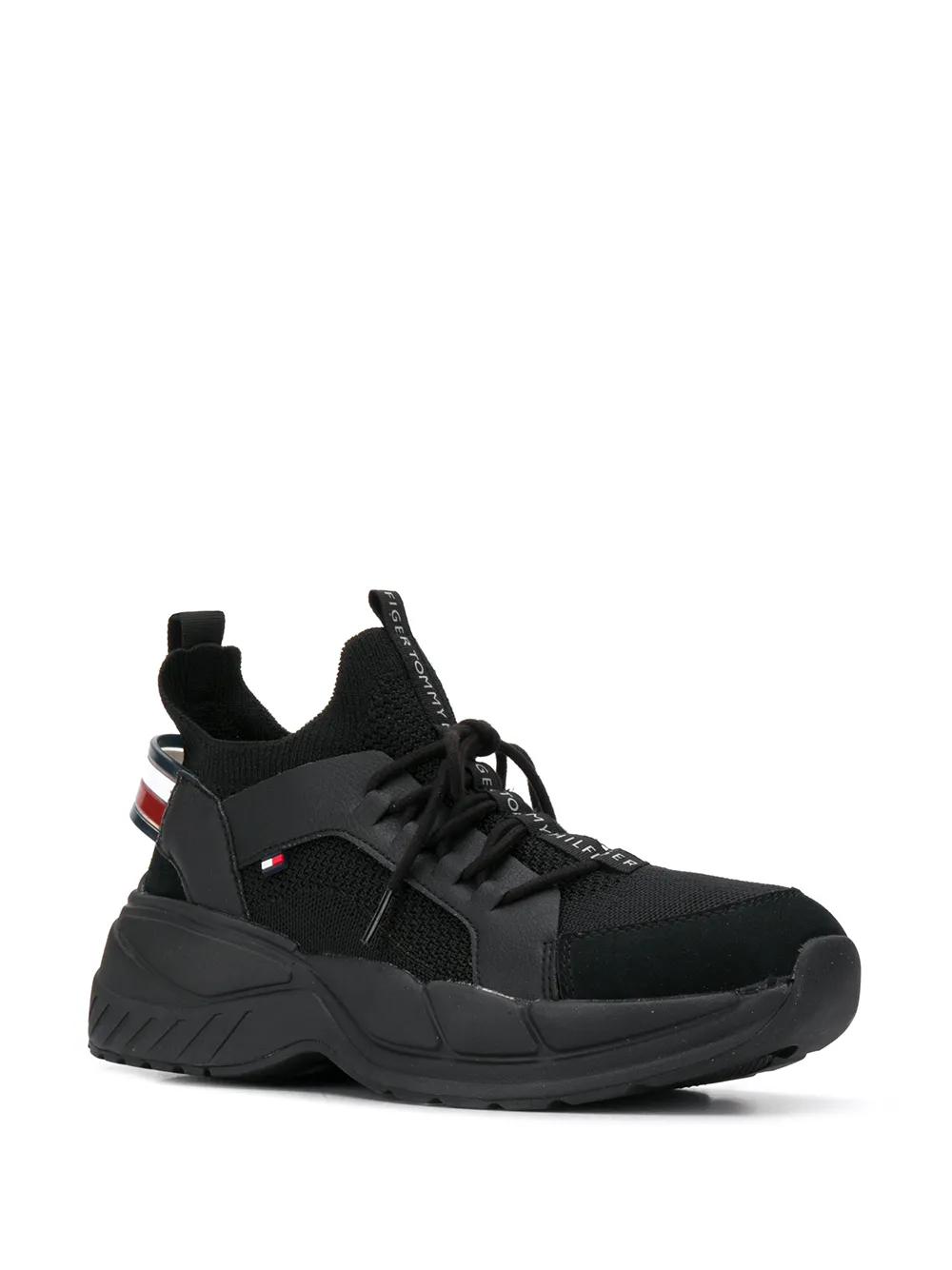 Tommy Hilfiger logo tape low top sneakers Black