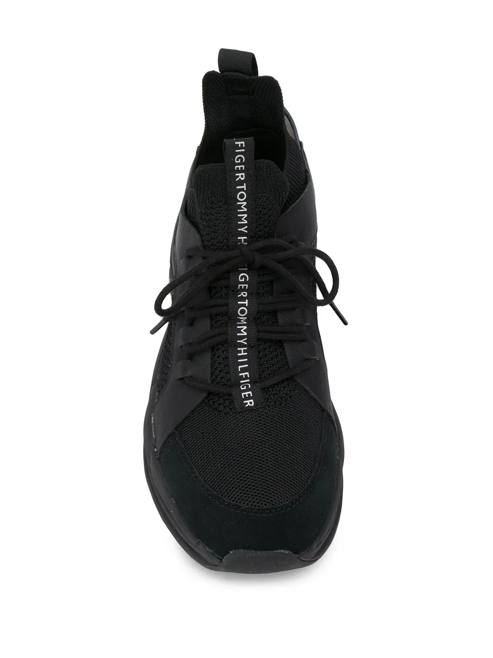 Tommy Hilfiger logo tape low top sneakers Black