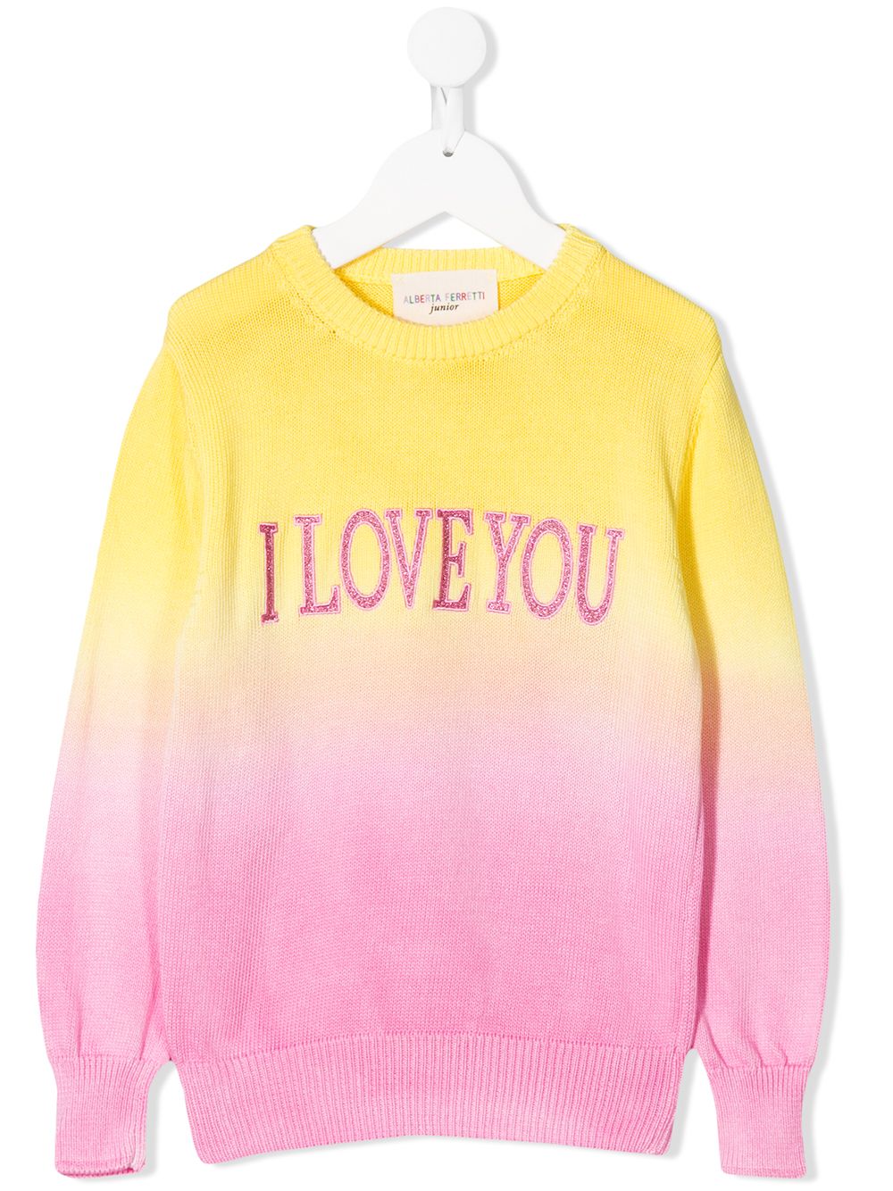 фото Alberta ferretti kids ombré embroidered sweatshirt