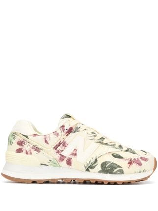 New Balance WL574 floral-print Sneakers 