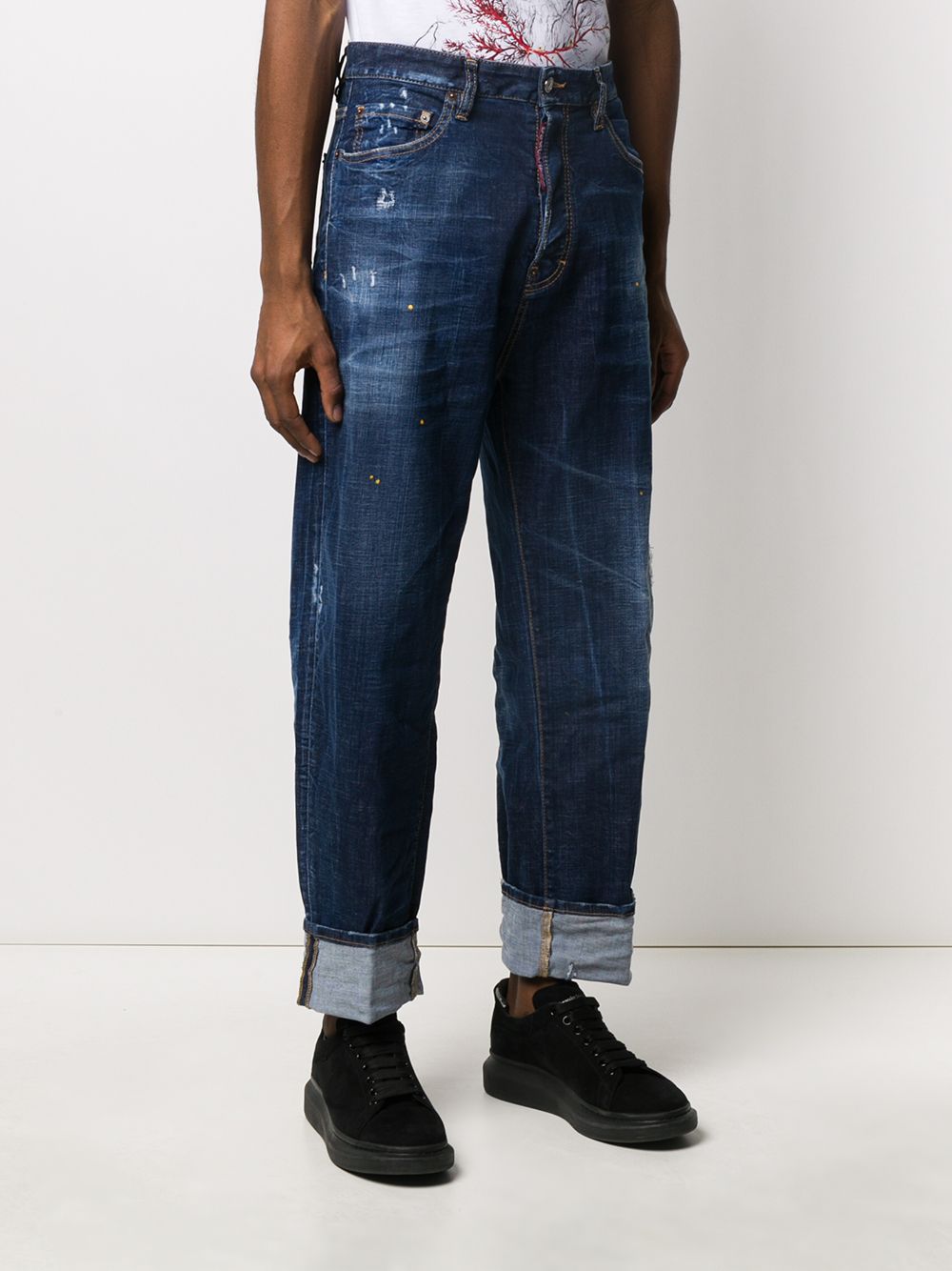 фото Dsquared2 джинсы с эффектом потертости