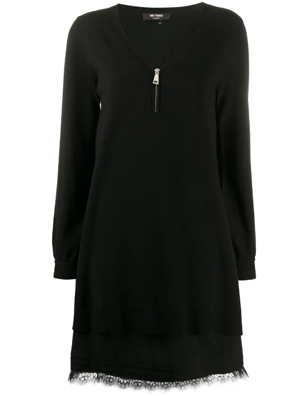 long sleeve shift dress casual