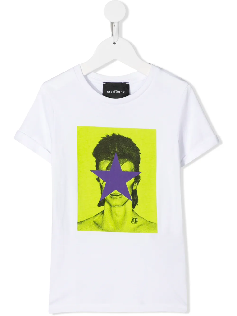 John Richmond Junior Kids' David Bowie Print T-shirt In White