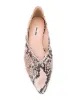 Miu Miu crystal-embellished snakeskin-effect ballerina shoes