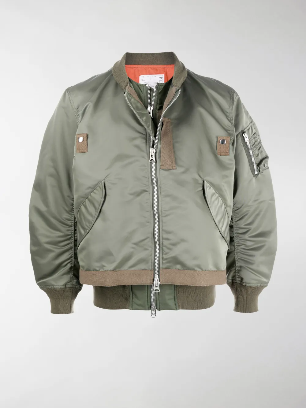 sacai MA-1 bomber jacket green | MODES