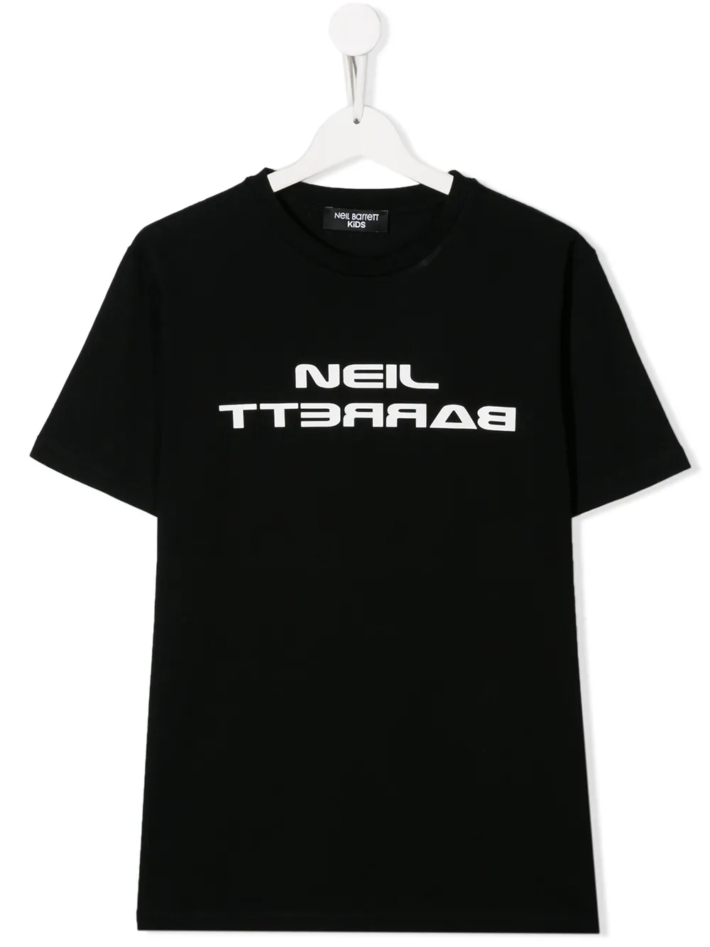Neil Barrett Black Boy T-shirt With White Logo In Black