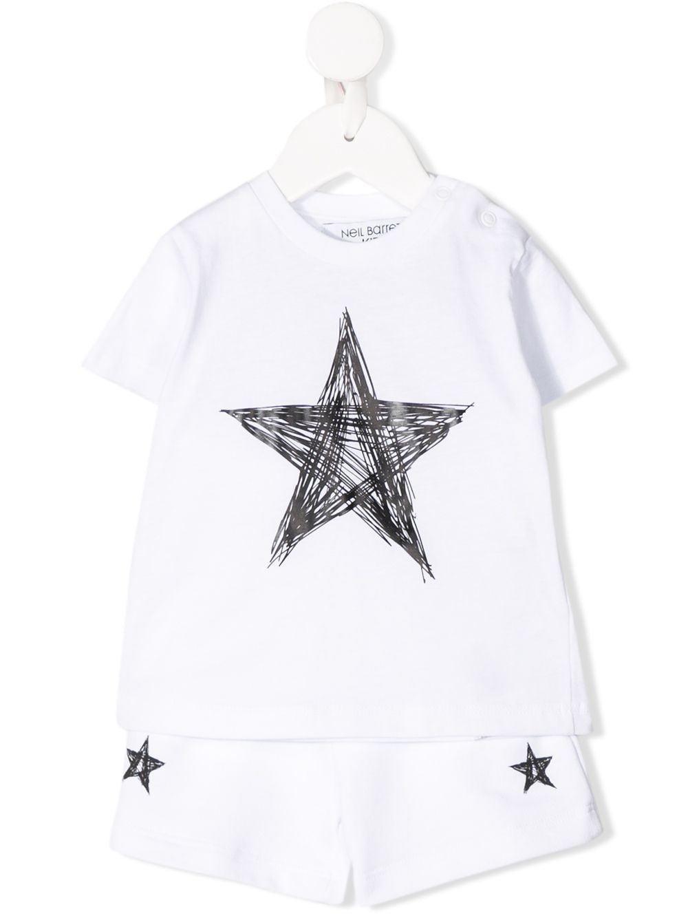 Neil Barrett Babies' Two-piece Jersey Set In 白色