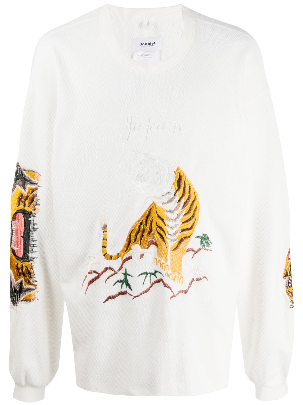 Doublet Embroidered Japan Sweatshirt In White