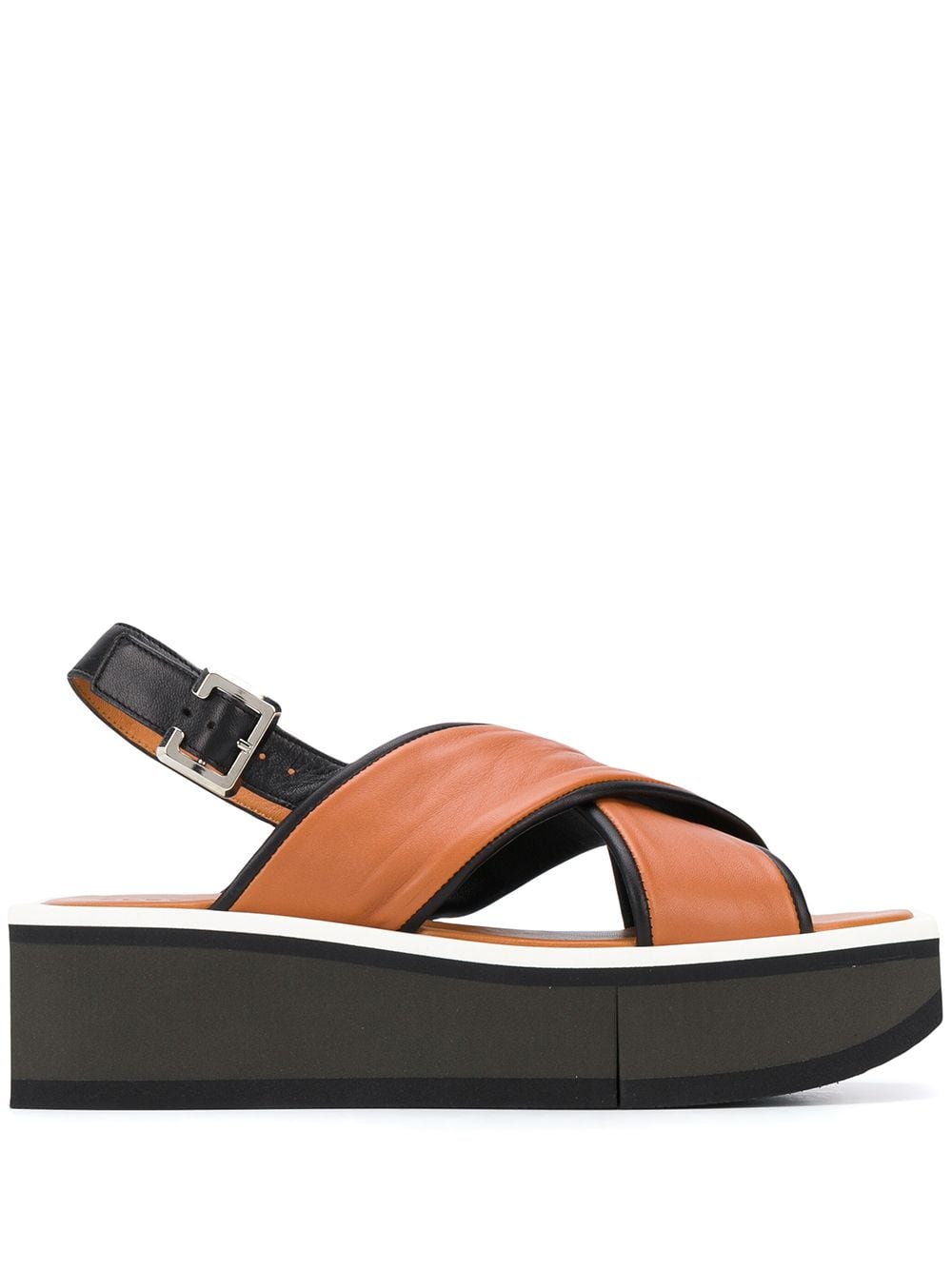 Clergerie Unie 55mm Crossover Strap Sandals In Brown