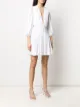 Brognano flared plunging-neck dress