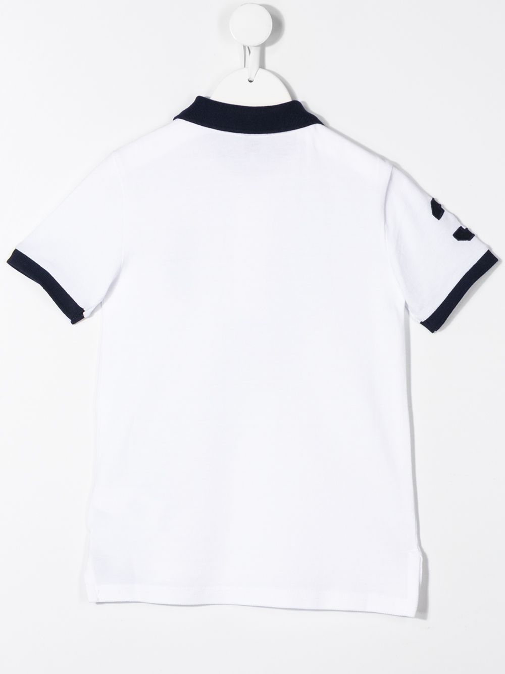 Shop Ralph Lauren Striped Branded Polo Shirt In White