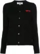 Image 1 of Comme Des Garçons Play double heart-patch knit cardigan