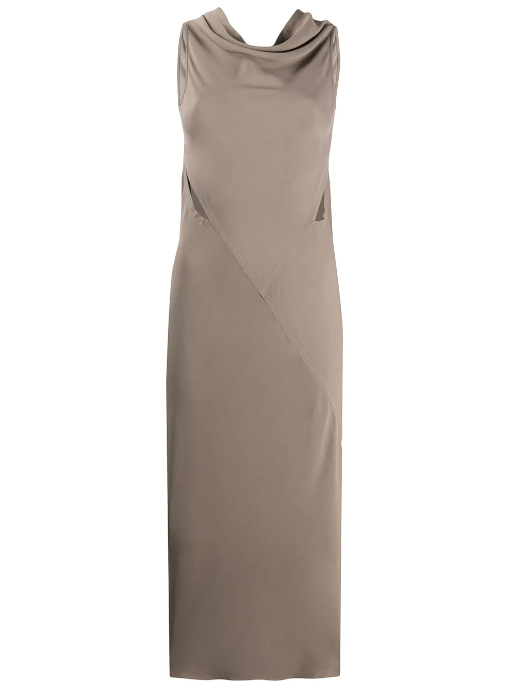 cowl neck dress midi