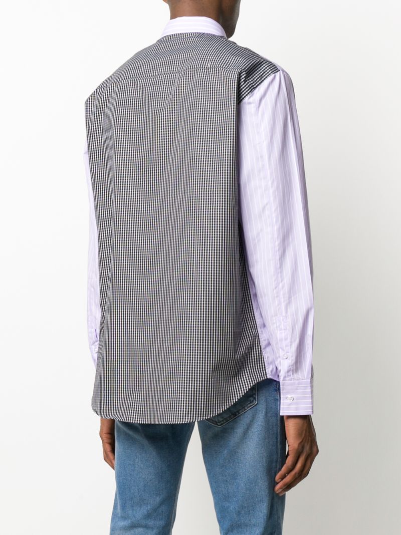 Shop Frankie Morello Photo Print Striped Shirt In Purple