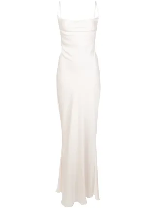 white slip dress maxi