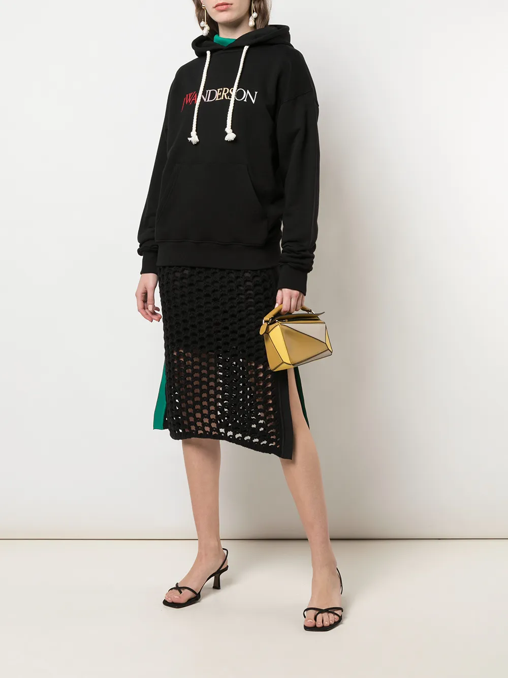 фото Jw anderson embroidered logo hoodie