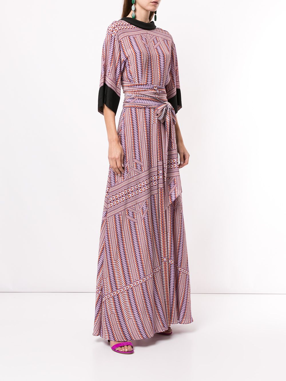 фото Amanda wakeley silk tie waist long dress