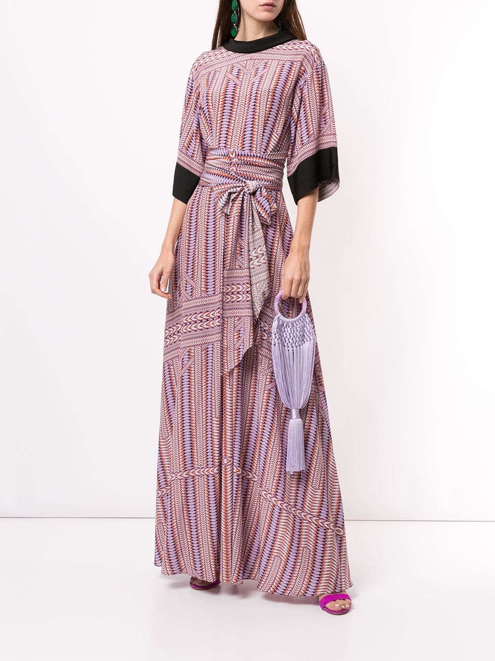 фото Amanda wakeley silk tie waist long dress