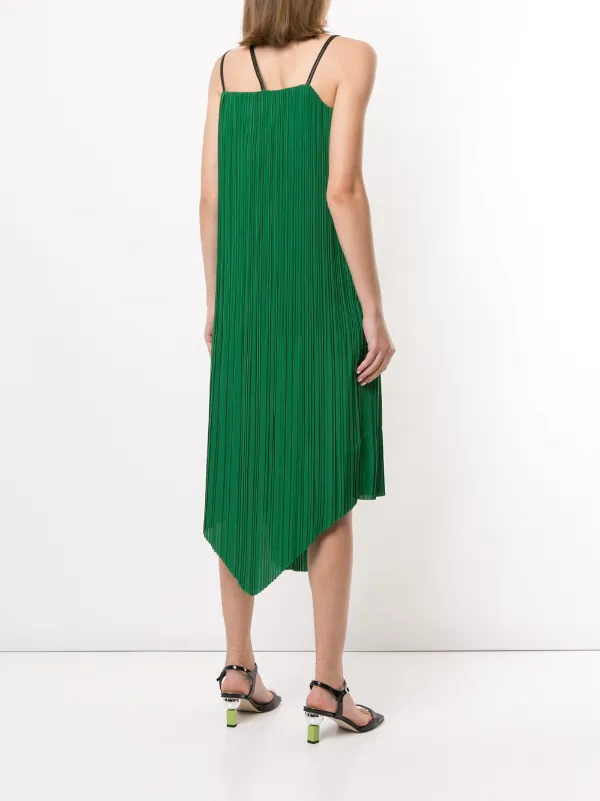 pleated shift dress