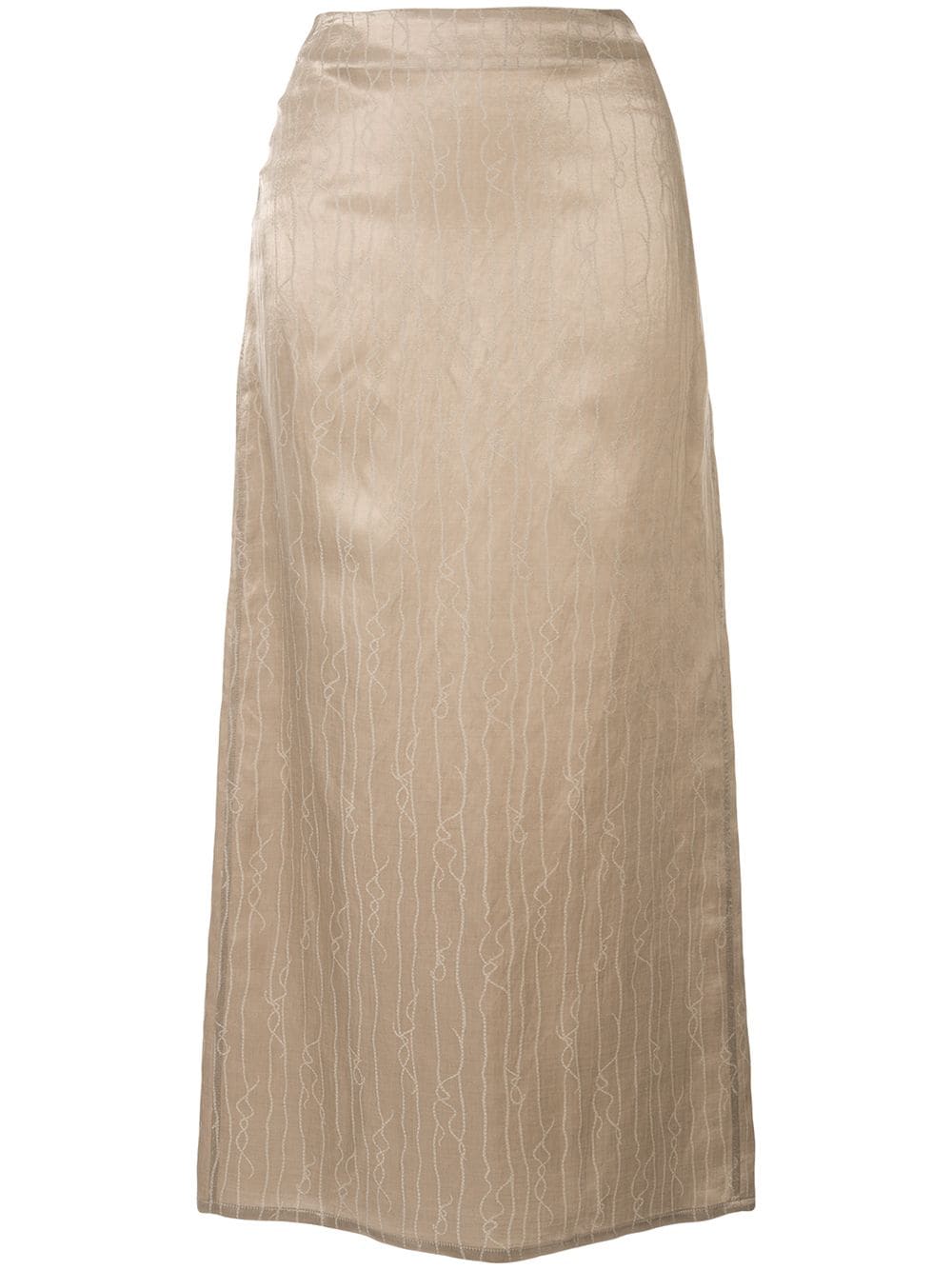 фото Sulvam юбка прямого кроя с вышивкой