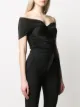 Elisabetta Franchi off-shoulder glitter detail bodysuit