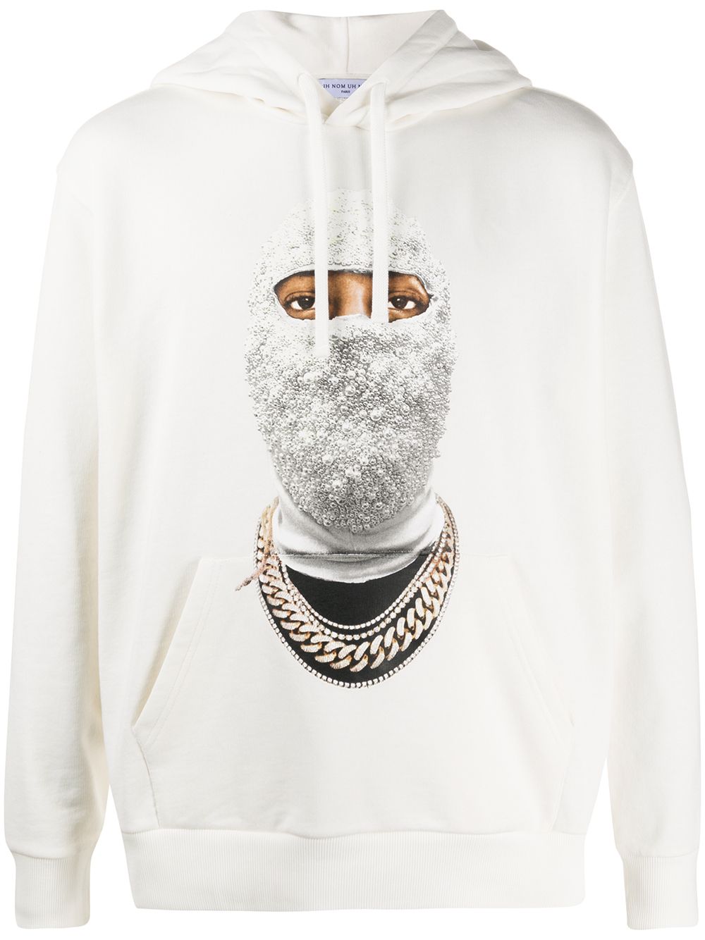 Ih Nom Uh Nit Graphic Print Hoodie In White