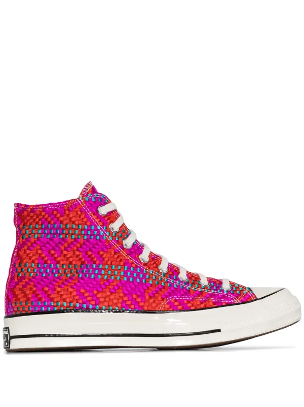 woven converse high tops