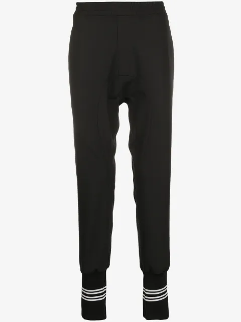 Neil Barrett double stripe ribbed track trousers