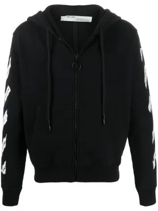 Off white tape zip hoodie best sale
