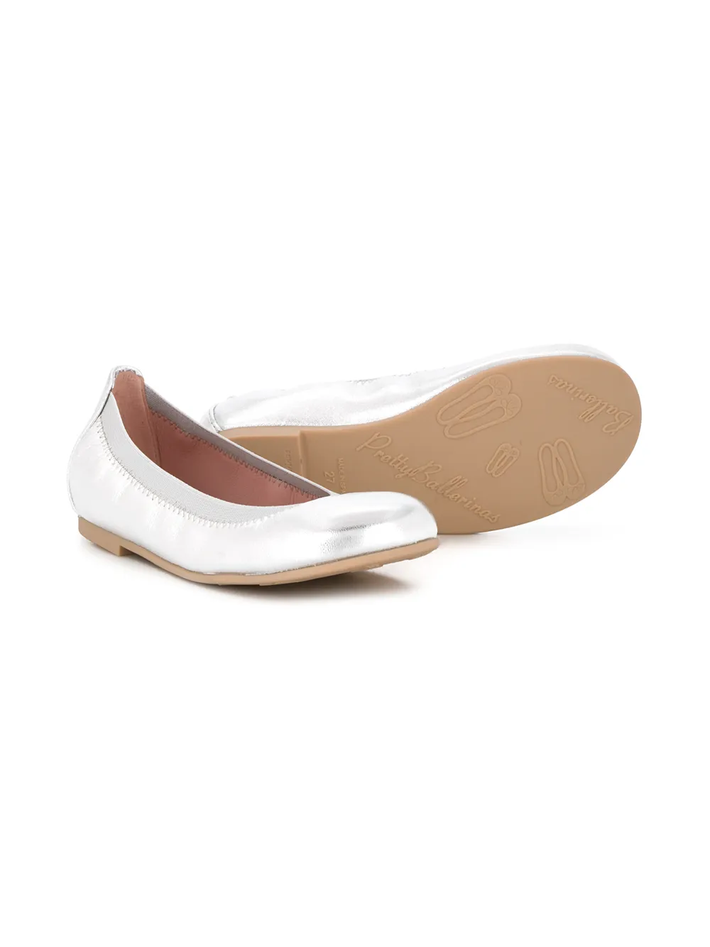 childrens silver ballerina shoes