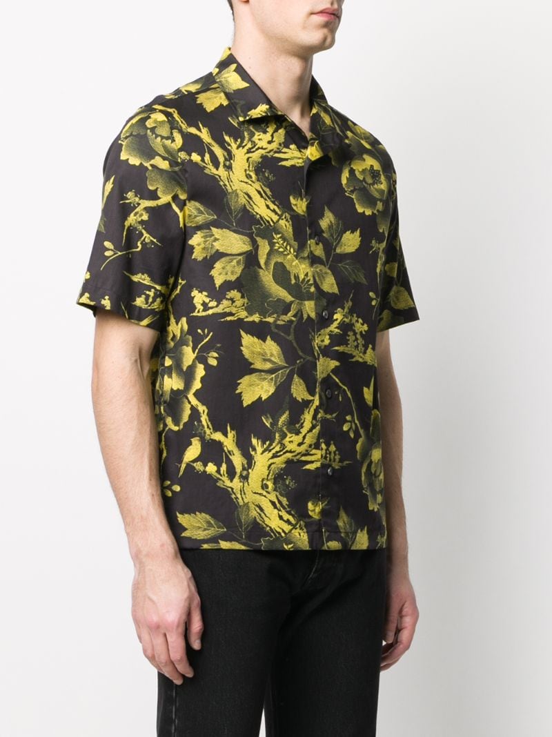 Shop Mcq By Alexander Mcqueen Floral Print Shirt In Black