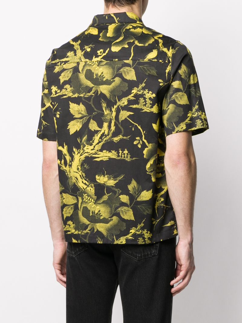 Shop Mcq By Alexander Mcqueen Floral Print Shirt In Black