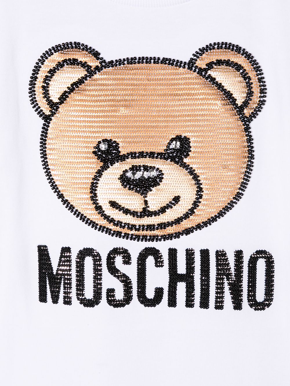 фото Moschino kids футболка с вышитым логотипом