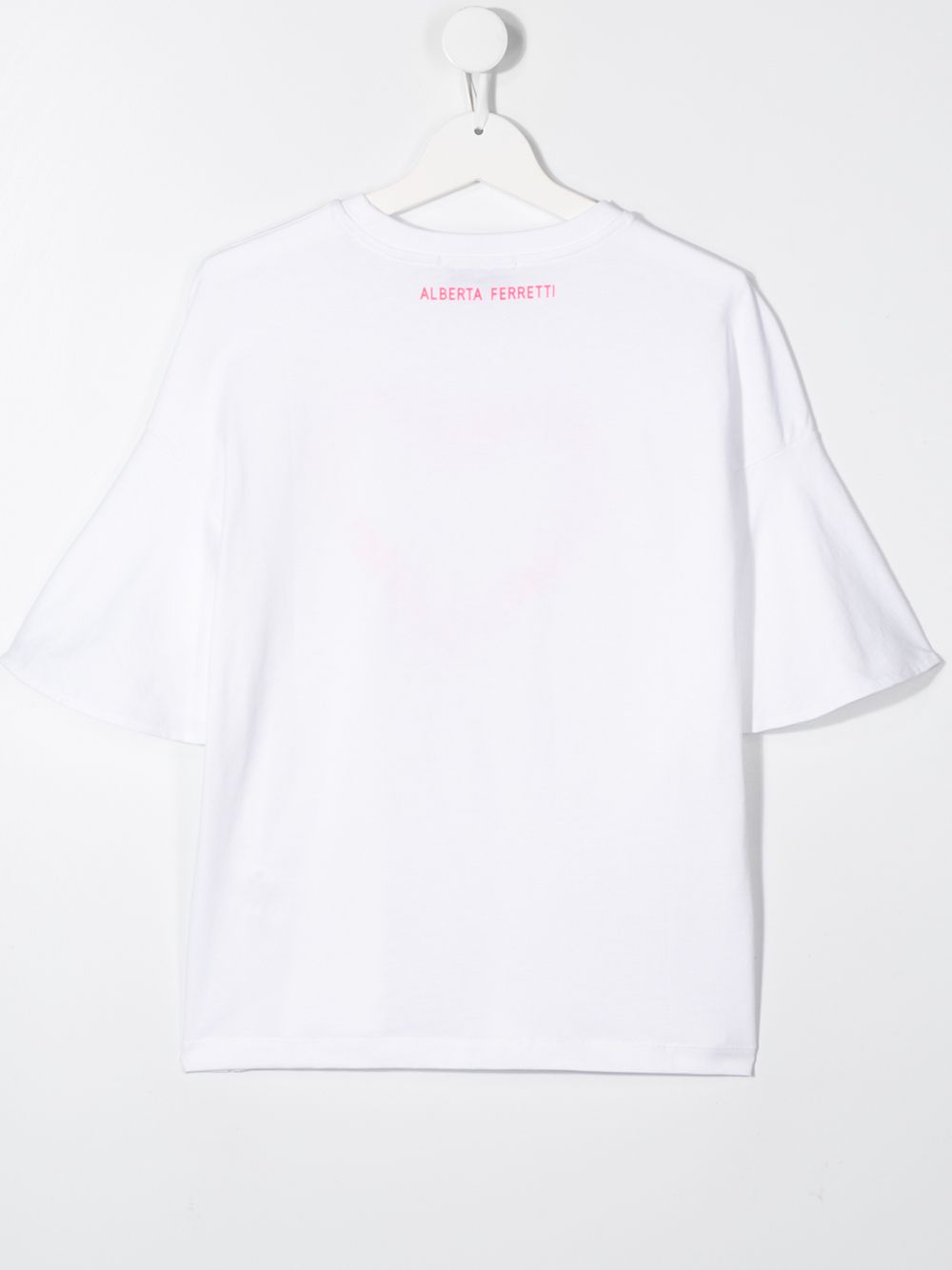 фото Alberta ferretti kids short sleeve heart slogan t-shirt