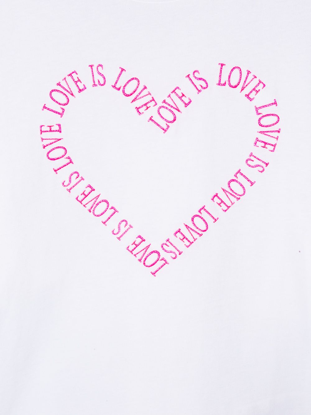 фото Alberta ferretti kids short sleeve heart slogan t-shirt