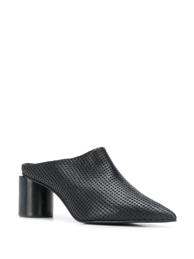 Shop Christian Wijnants Pointed Mid-heel Mules In Black