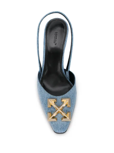 off white slingbacks