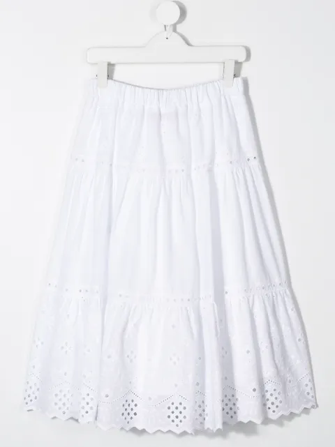 white broderie anglaise maxi skirt