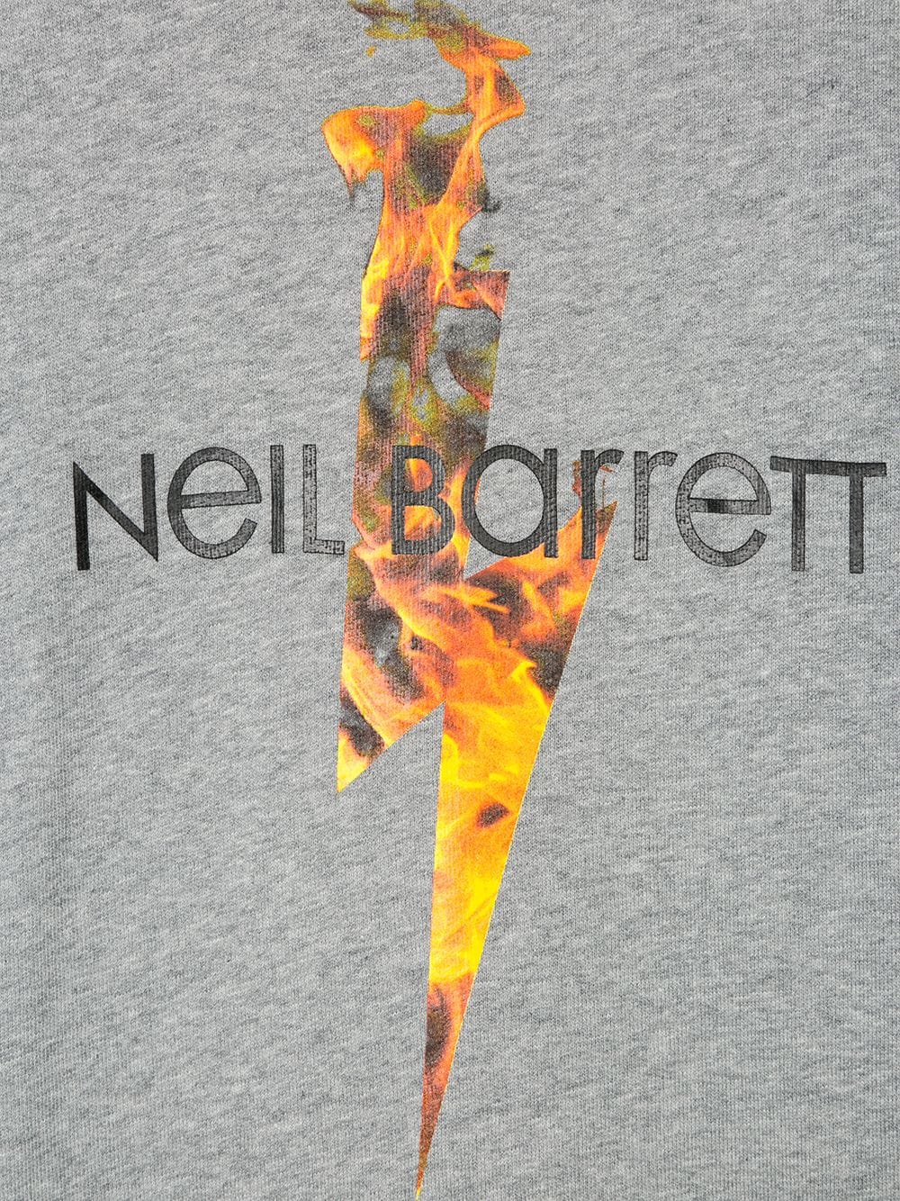 фото Neil barrett kids толстовка с принтом flaming bolt