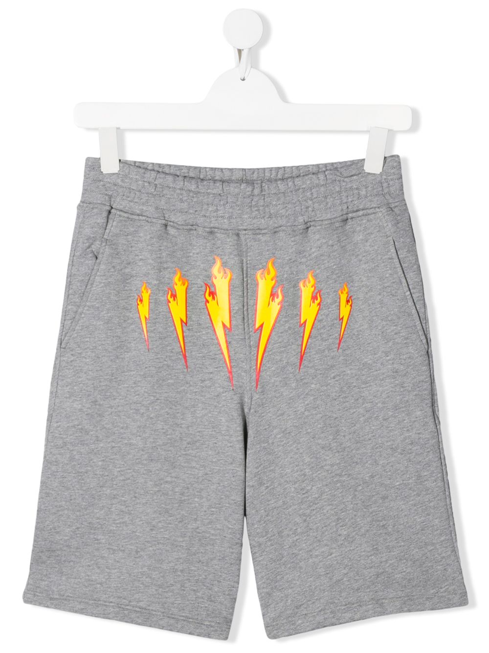 Neil Barrett Teen Lightning-bolt Shorts In 灰色