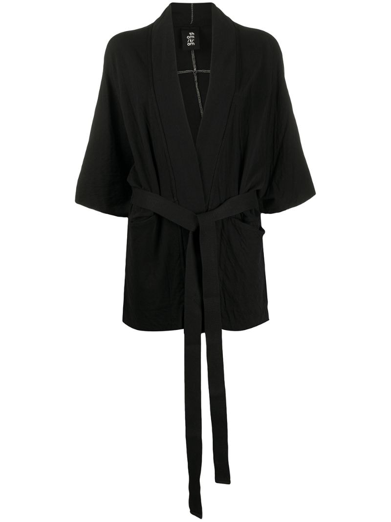 Thom Krom Belted Kimono Jacket In Black