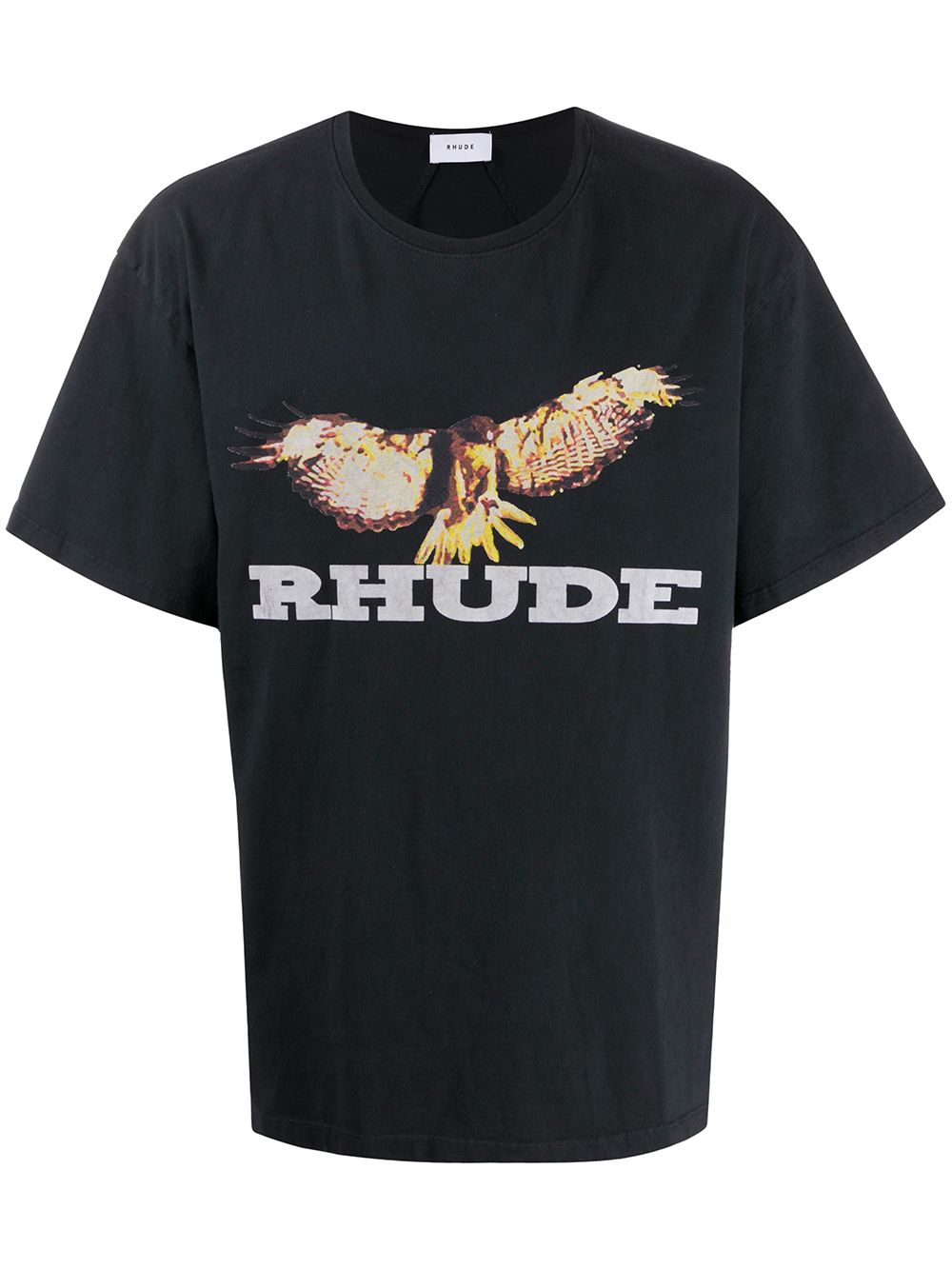 Rhude Oversized Print T-shirt In Black