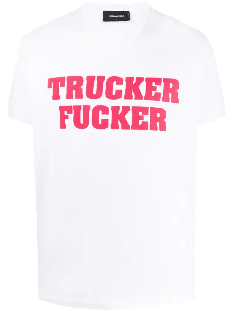 DSQUARED2 playera con eslogan estampado