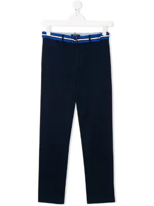 Ralph Lauren Kids بنطال ضيق بحزام
