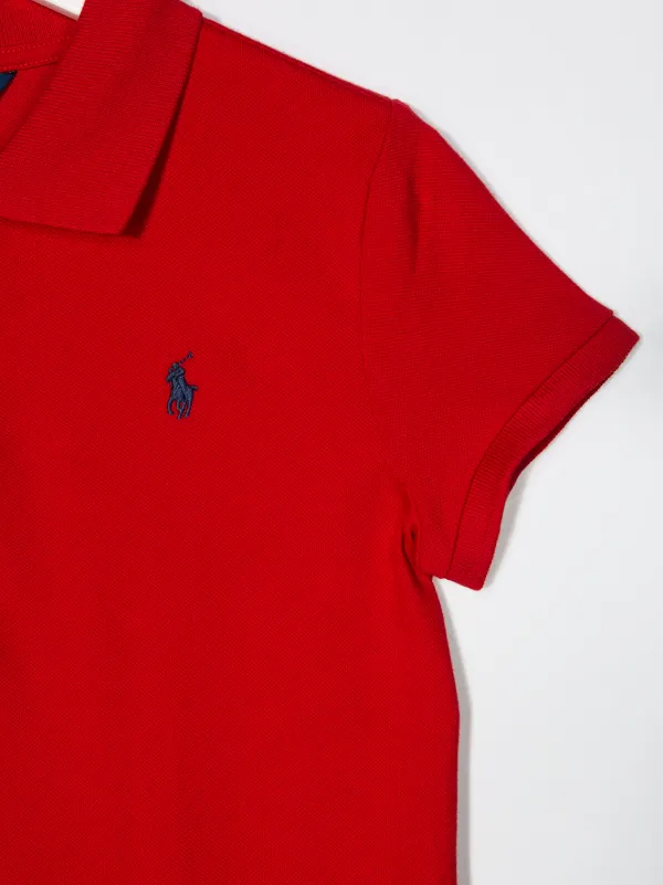 ralph lauren red shirt dress