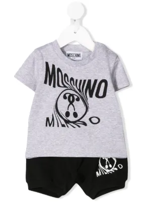 Moschino Kids بدلة رياضية بقطعتين وشعار الماركة