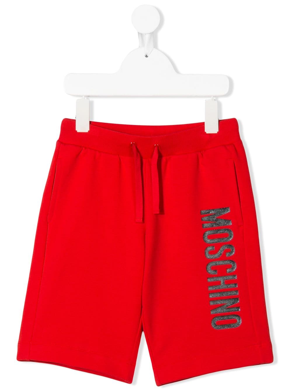 Moschino Kids' Logo Drawstring Shorts In Red