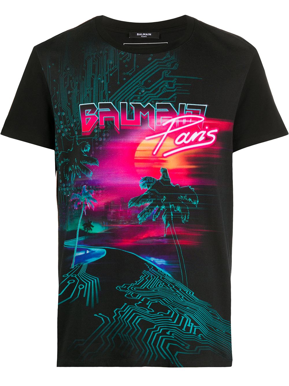 Balmain Tropical Future T-shirt In Black